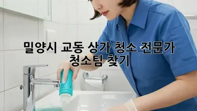 밀양시 교동 상가 청소 전문가 청소팀 찾기